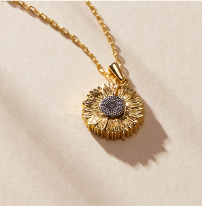 Sunflower Mantra Necklace| Shop Now