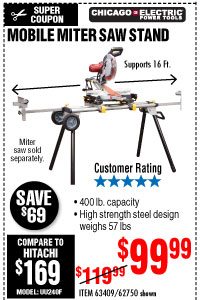 View Heavy Duty Mobile Miter Saw Stand