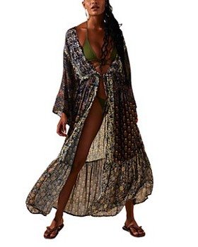 Free People Bombay Mixed Print Kimono