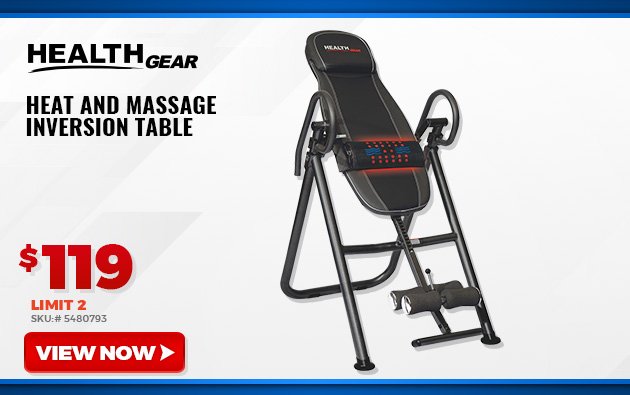 Health Gear Heat and Massage Inversion Table