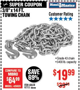 3/8 in. x 14 ft. Grade 43 Towing Chain