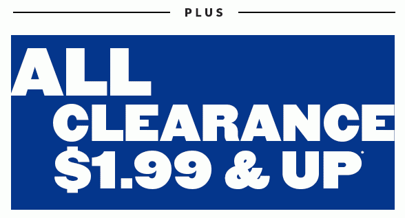 All Clearance $1.99 & Up