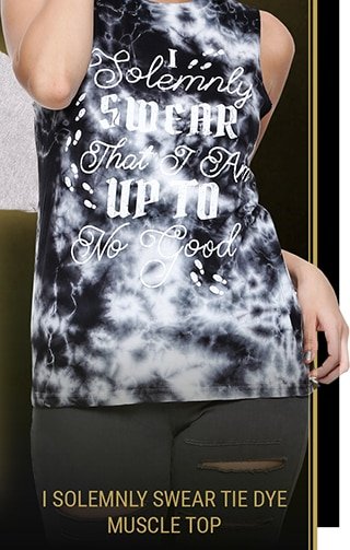 I Solemnly Swear Tie Dye Muscle Top