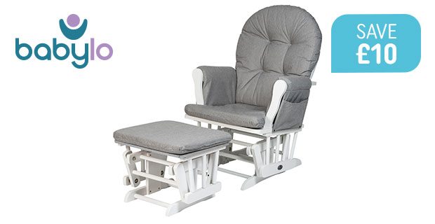 babylo milan glider chair and footstool