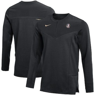 Men's Nike Black Florida State Seminoles Logo Performance Quarter-Zip Jacket