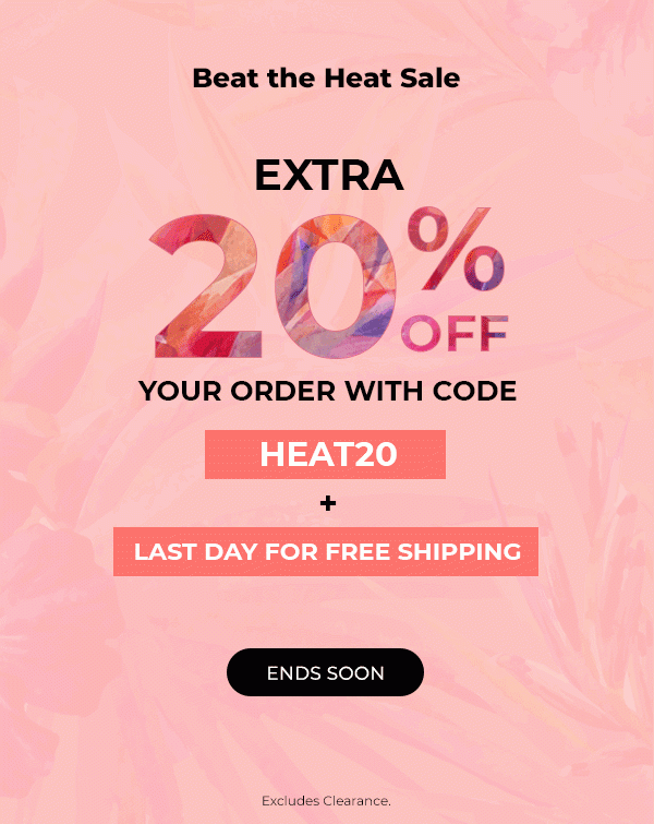 20% off plus Free Shipping - Turn on your images