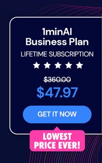 1minAI: Lifetime Subscription (Business Plan)