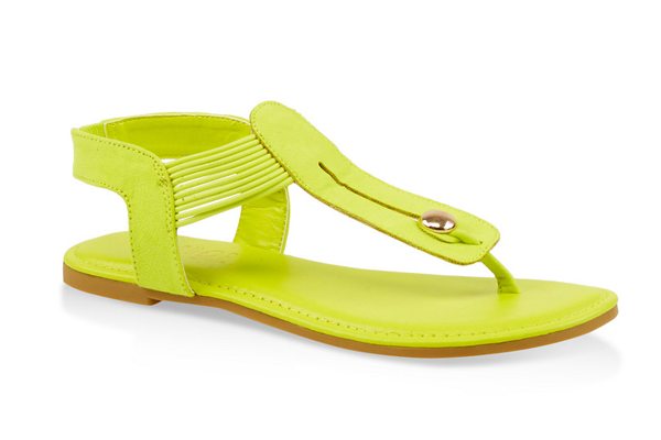 Elastic Strap Thong Sandals