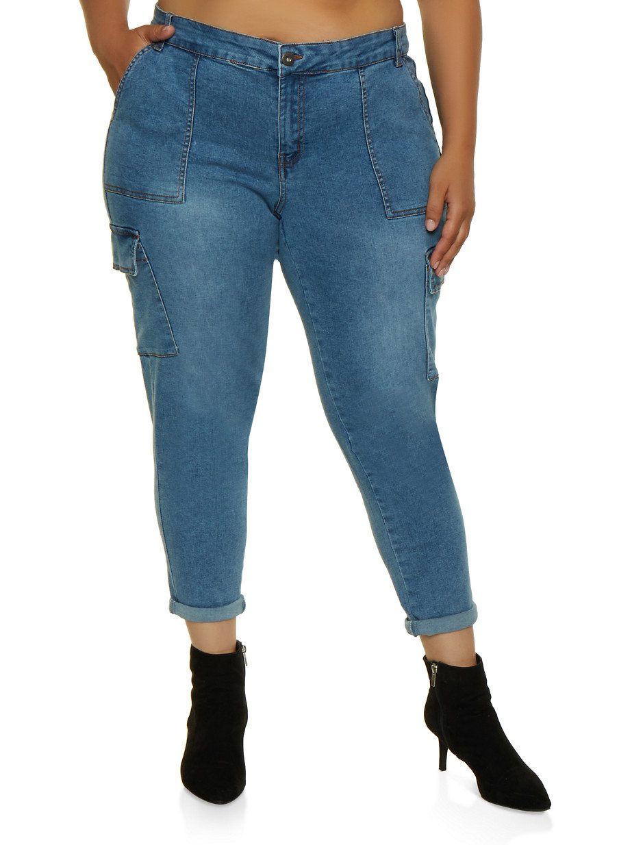 Plus Size Highway Cargo Jeans