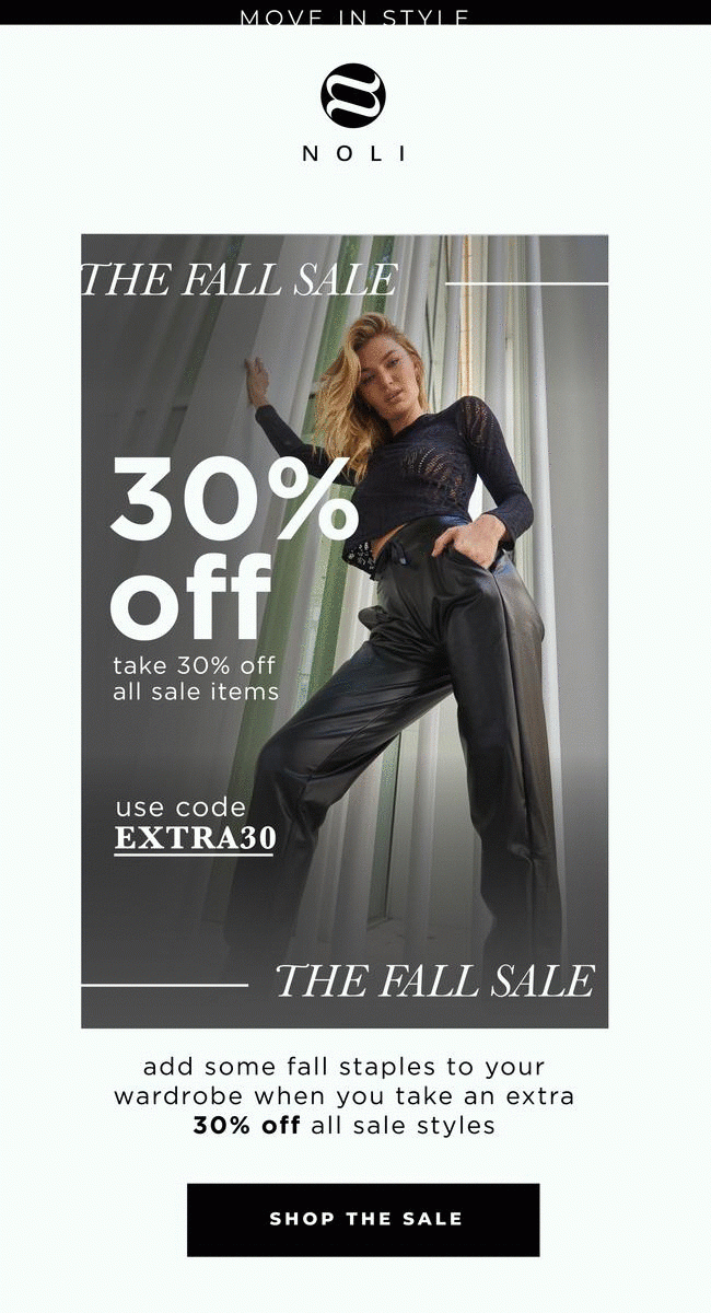 the fall sale! 30% off all sale items 