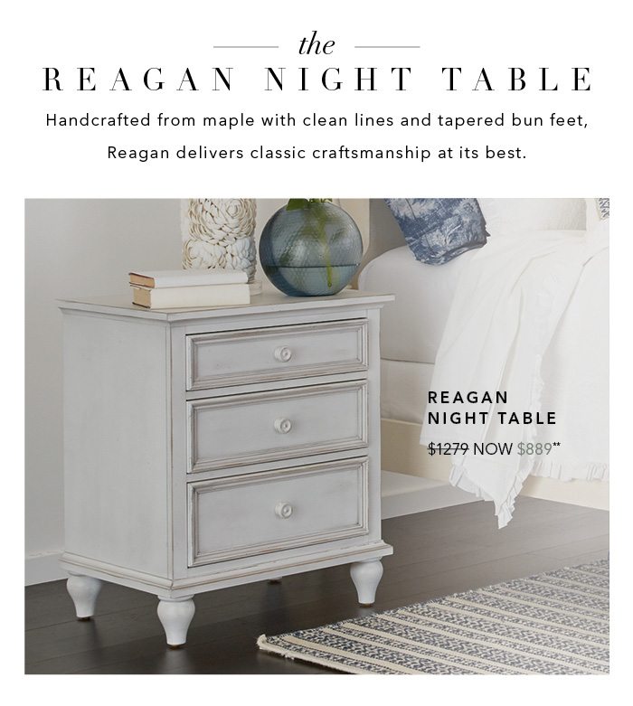 Handcrafted from maple with clean lines and tapered bun feet, Reagan delivers classic craftsmanship as its best. Shop now >