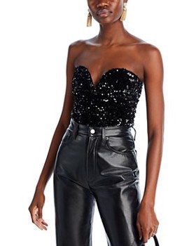 Sequined Bustier Top - Exclusive