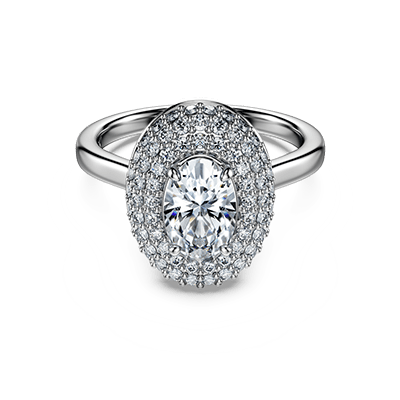 Eternity halo solitaire ring