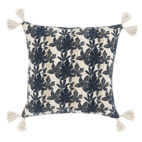 Blue Cordell Night Throw Pillow with Tassels