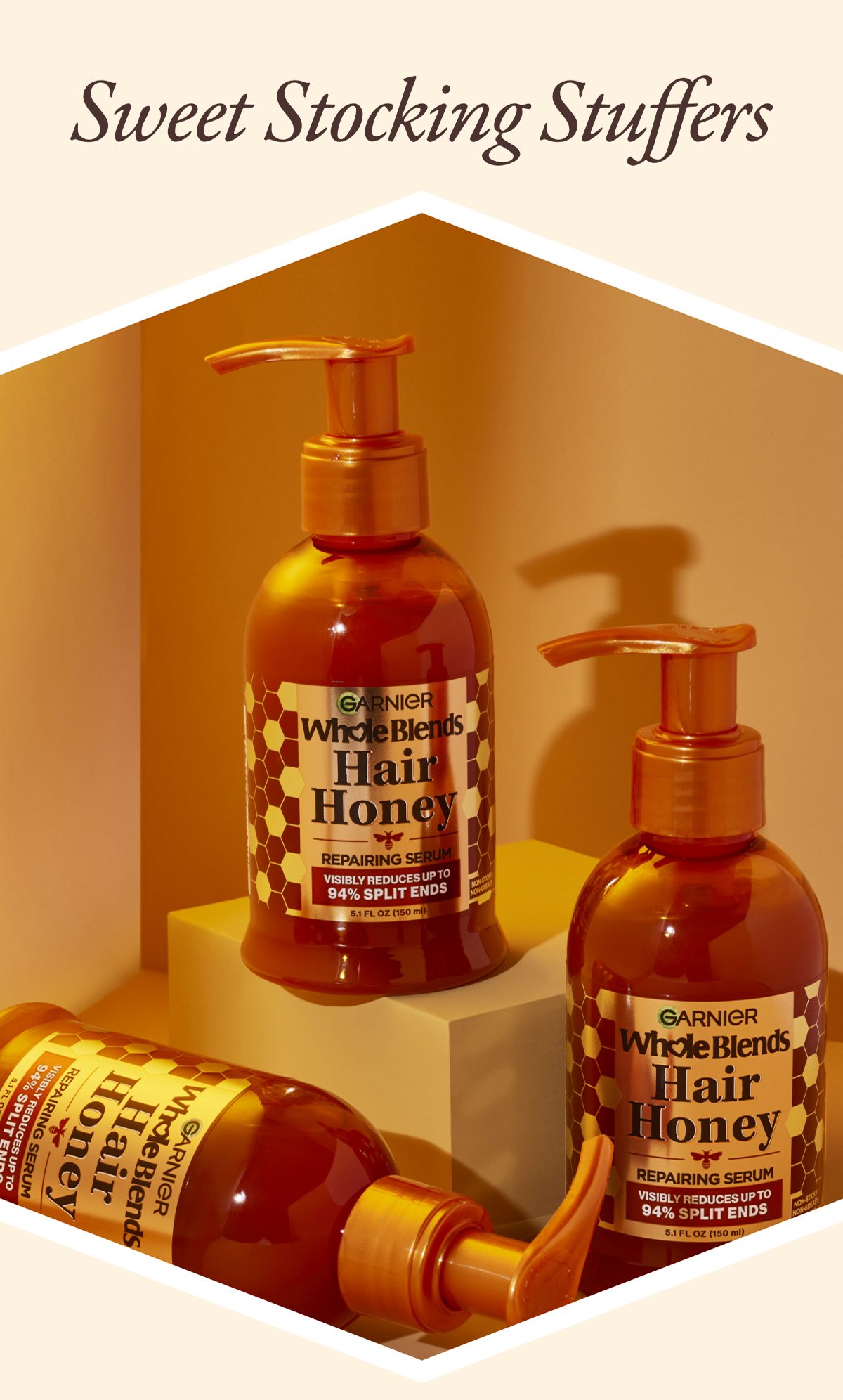 Sweet Stocking Stuffers with Garnier Whole Blends Hair Honey Serum