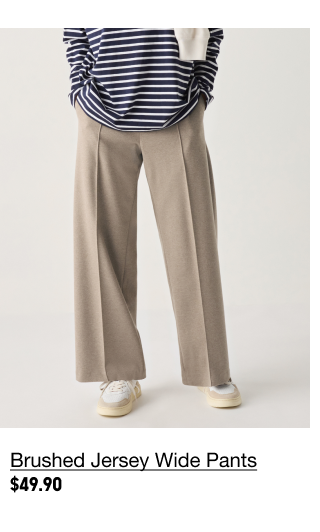 PDP3 - WOMEN BRUSHED JERSEY WIDE PANTS