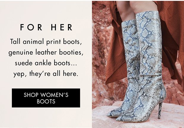 SHOP WOMEN’S BOOTS