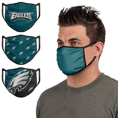 Philadelphia Eagles FOCO Adult Face Covering 3-Pack