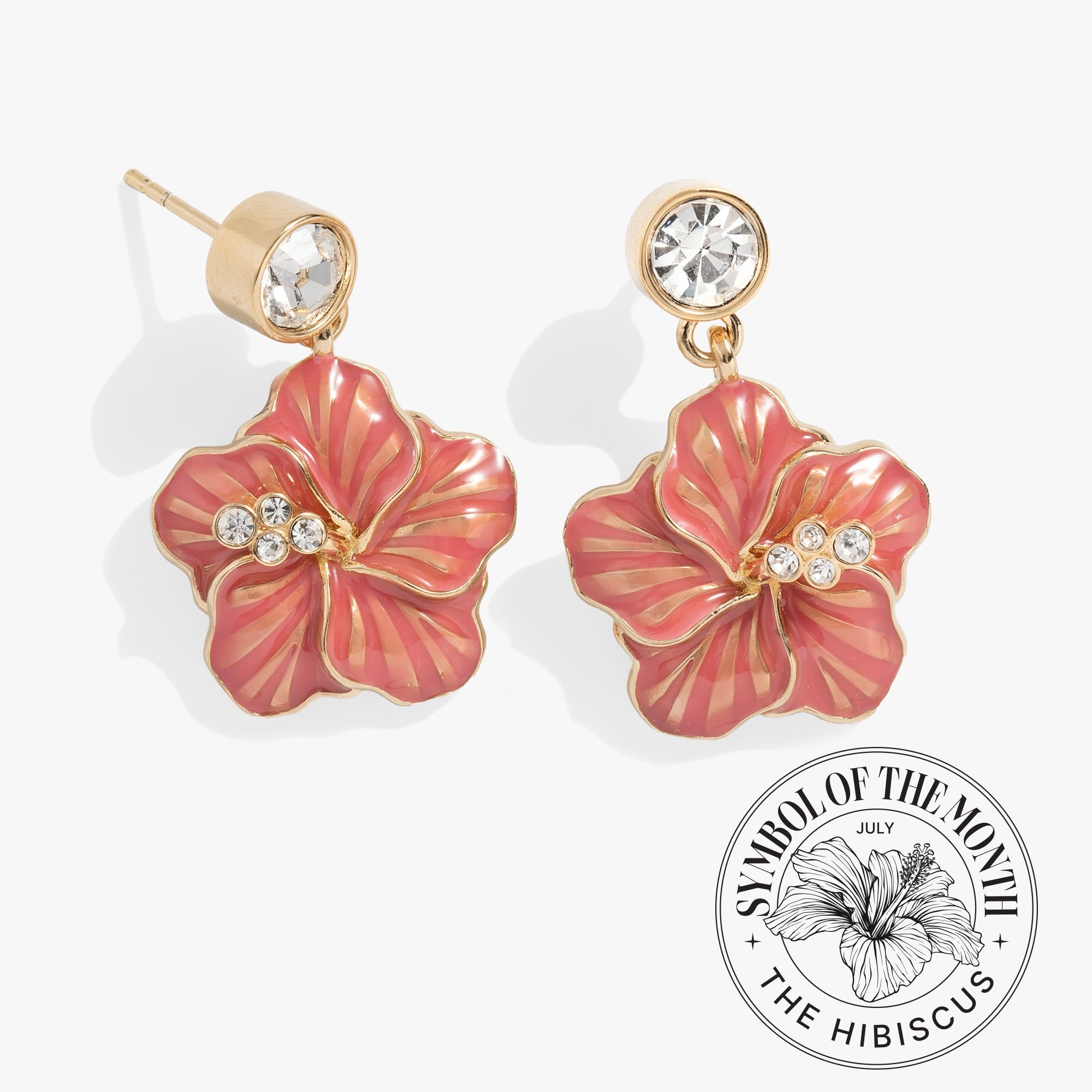 Image of Hibiscus Drop Earrings