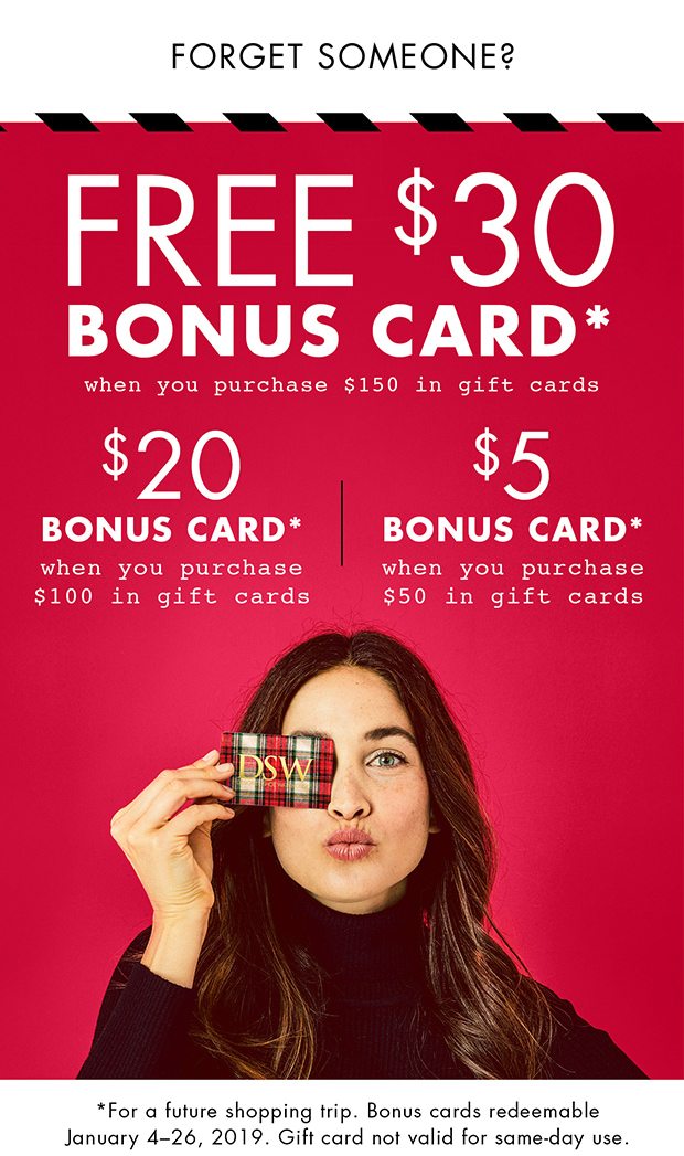 FREE $30 BONUS CARD*