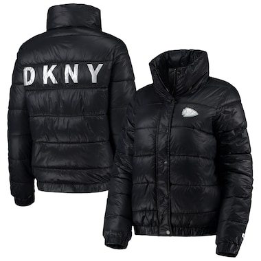 Kansas City Chiefs DKNY Sport Women's Julia Full-Button Puffer Jacket - Black