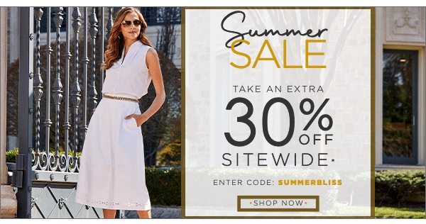 Summer Sale - Extra 30% OFF