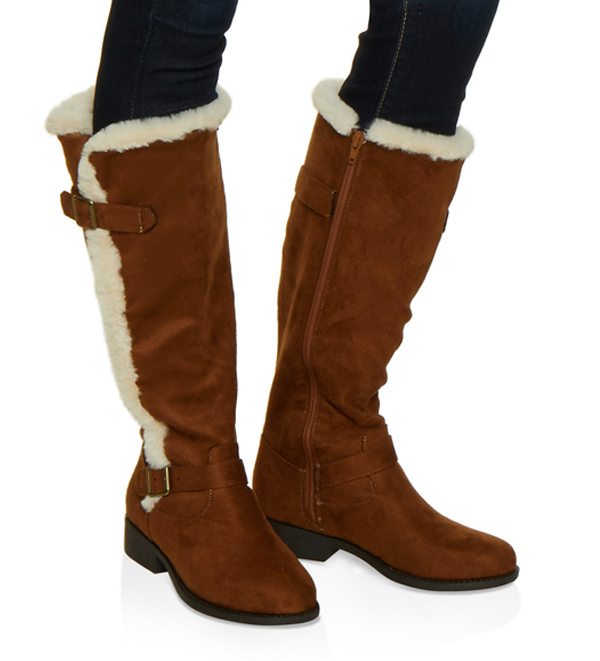 Faux Fur Trim Boots