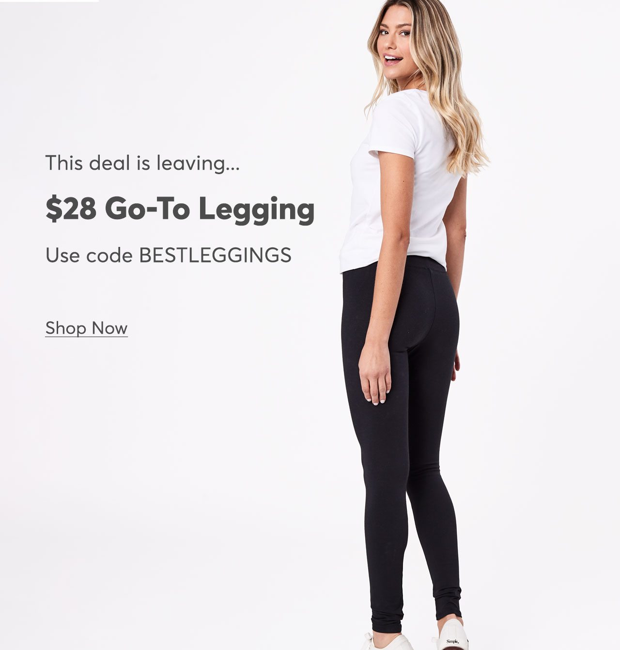 ENDS TONIGHT! Email Exclusive Offer: $28 Go-To Leggings with code BESTLEGGINGS