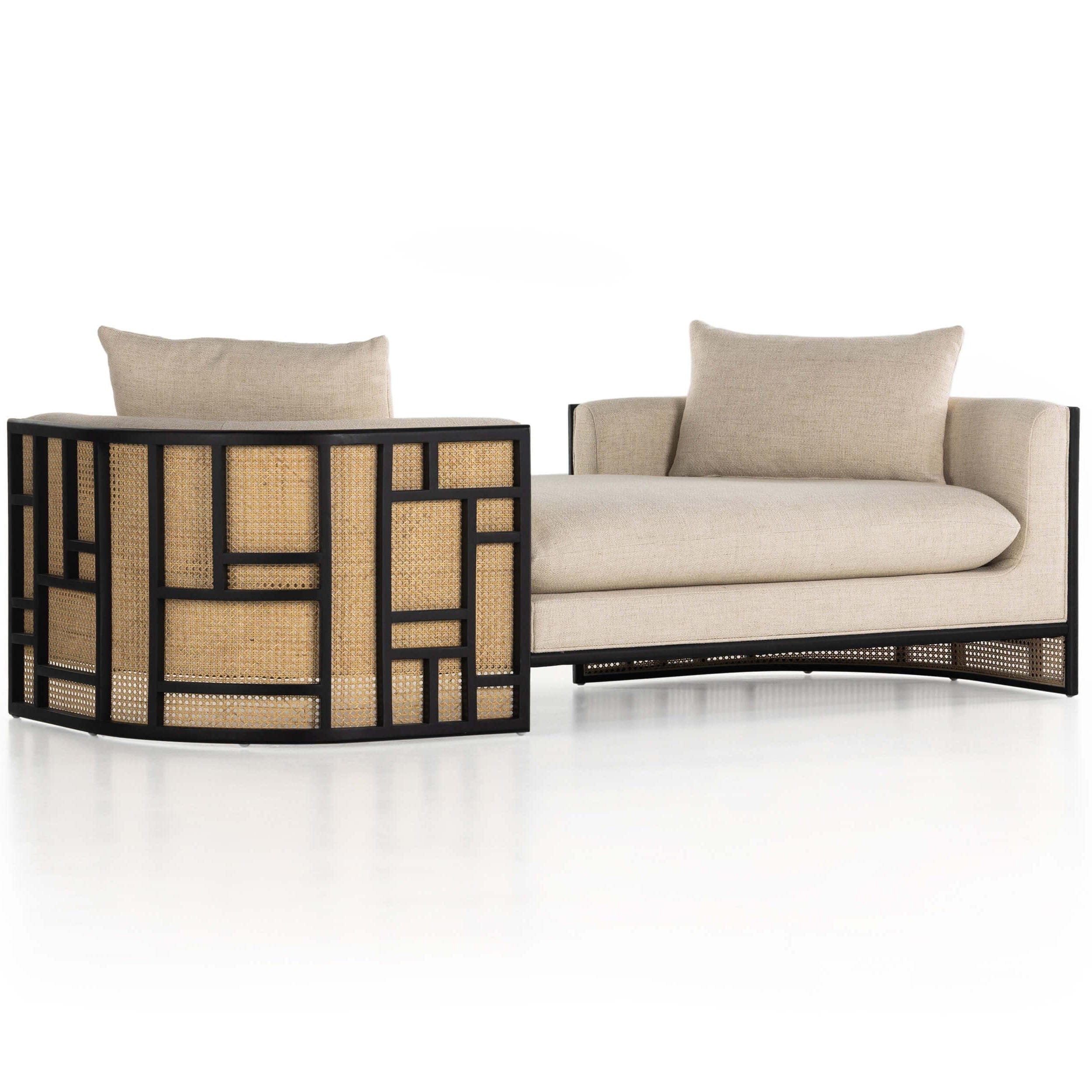 Image of June Chaise, Brushed Ebony