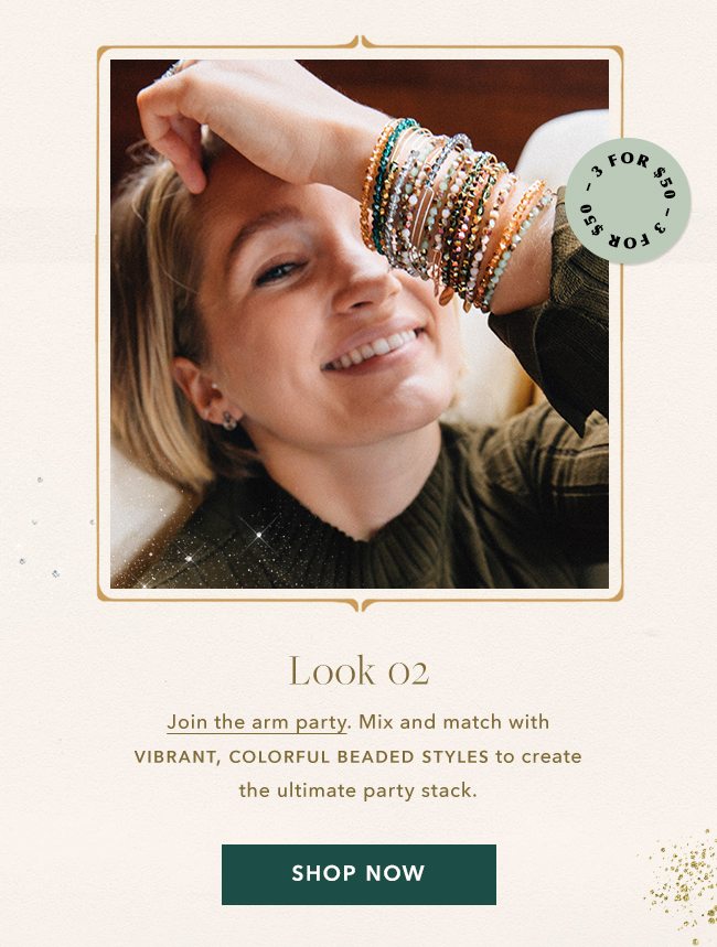 Bundle select beaded styles: 3 for $50.