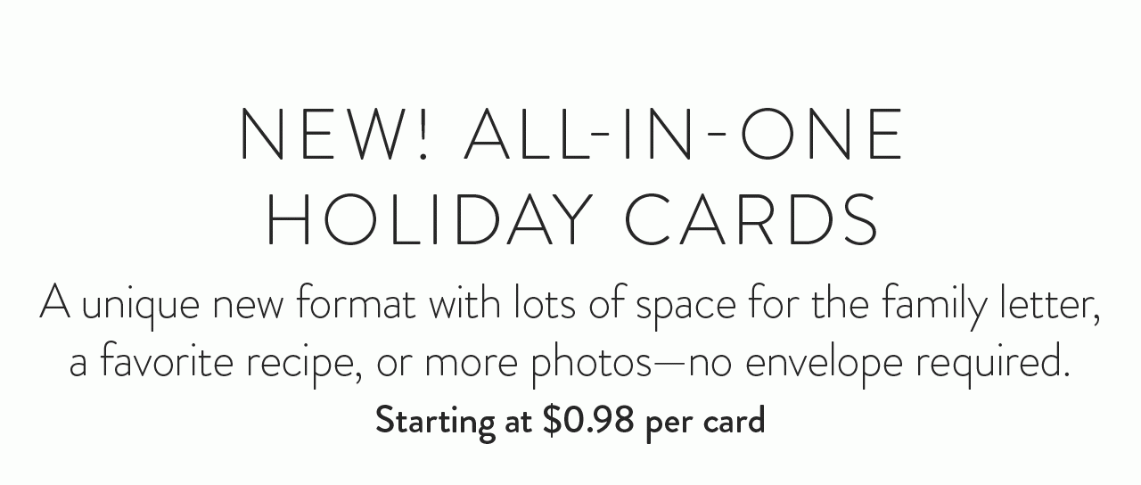 New! All-In-One Holiday Cards