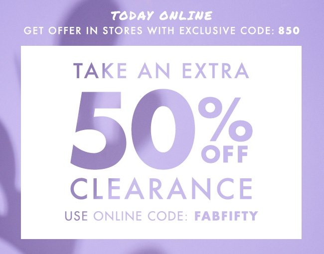 50%off Clearance!