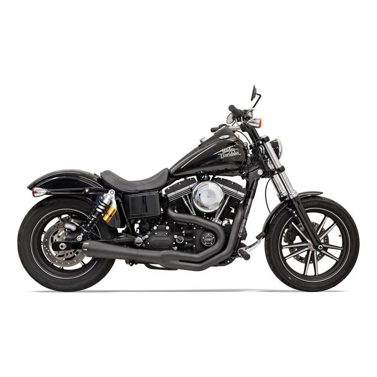 Bassani Road Rage II 2-Into-1 Exhaust For Harley Dyna With Tall Shocks 1991-2017