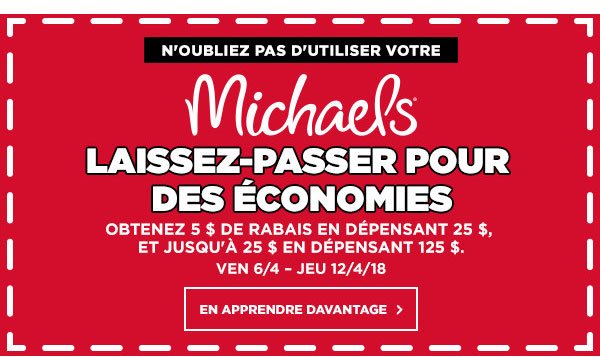 Michaels Savings Pass