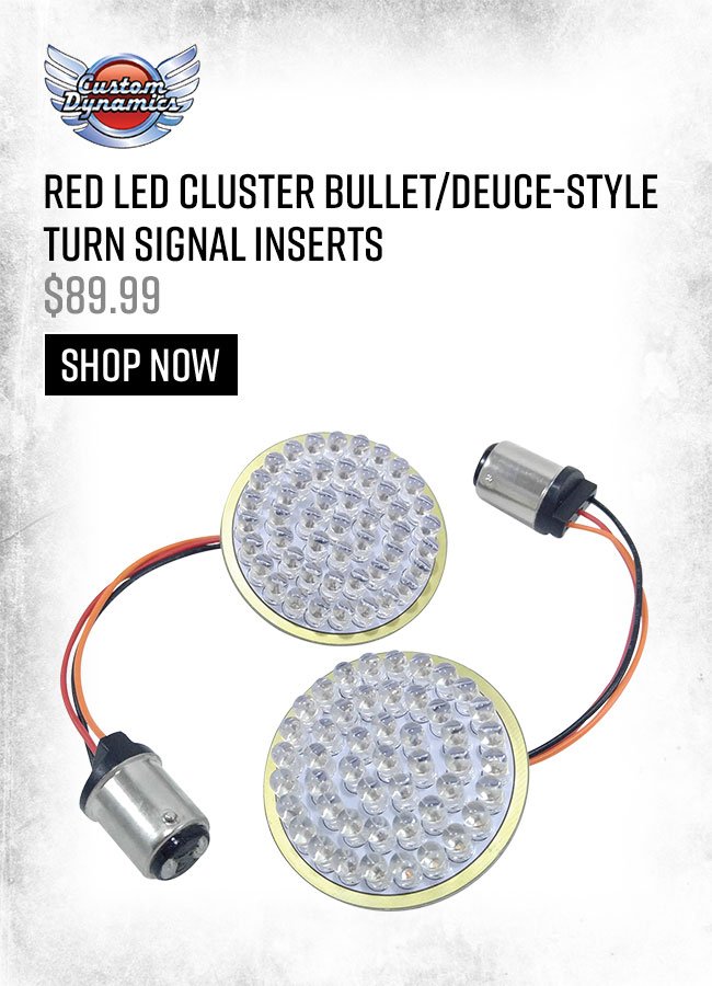 RED LED Cluster Bullet/Deuce-Style Turn Signal Inserts