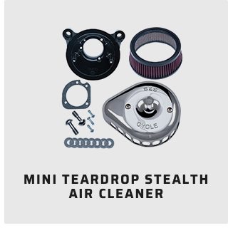 Mini teardrop stealth air cleaner