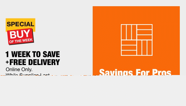 1 Week To Save + Free Delivery | Savings for Pros | Shop Now