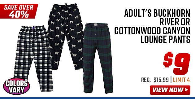 Adult's Buckhorn River or Cottonwood Canyon Lounge Pants