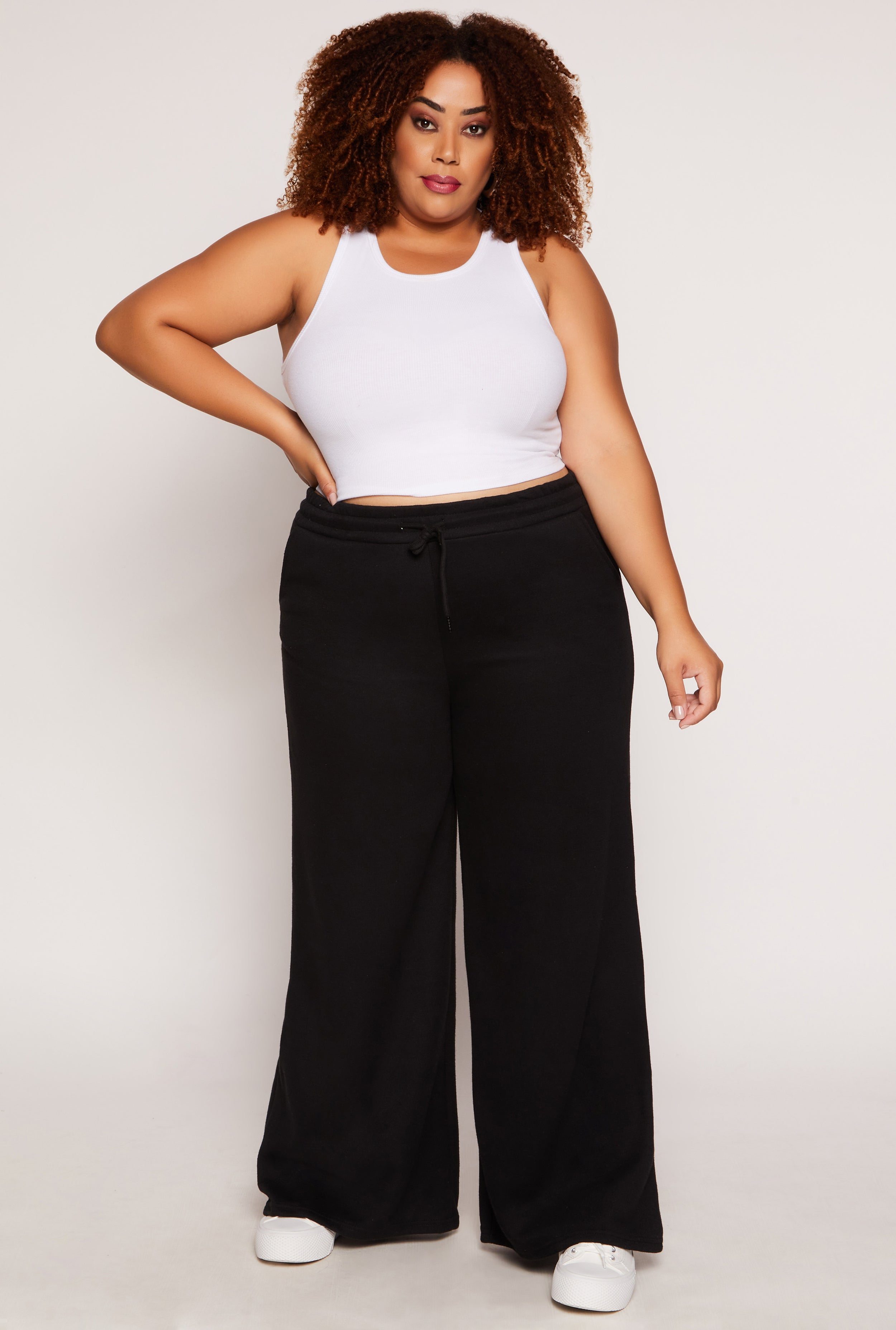 Plus Size Wide Leg Sweatpants