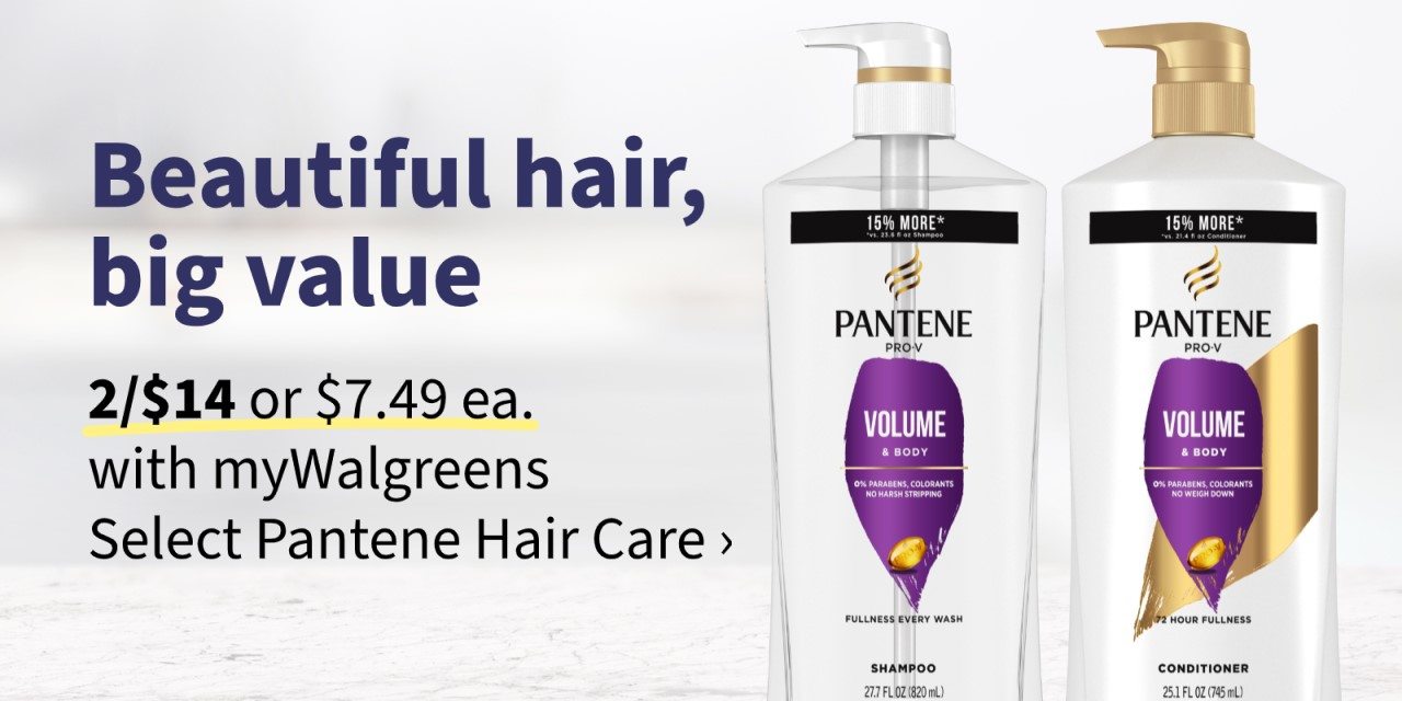 2/$14 or $7.49 Pantene