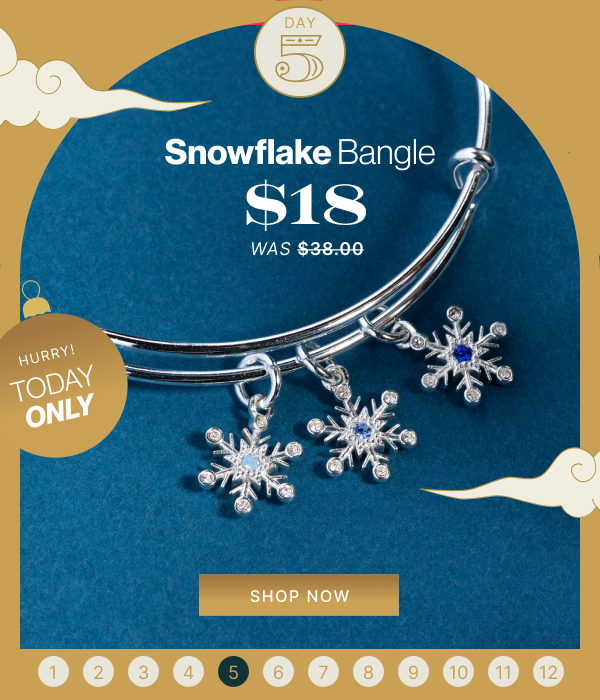 Snowflake Bangle at $18 Today Only | SHOP NOW