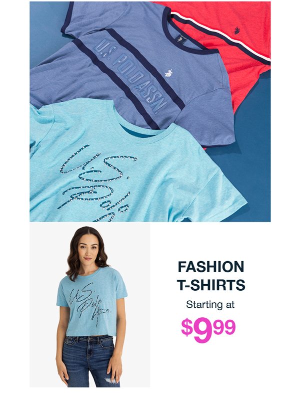 Fashion T-Shirts starting at $9.99