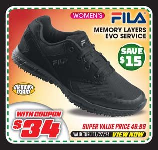 FILA Memory Layers EVO Women's Service Shoes