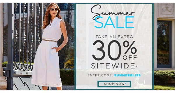 Summer Sale - Extra 30% OFF
