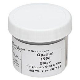 Enamel, Vitrearc©, opaque black, medium fusing. Sold per 2-ounce jar.