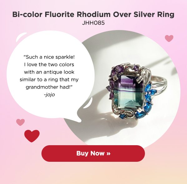 Shop this bi-color fluorite ring