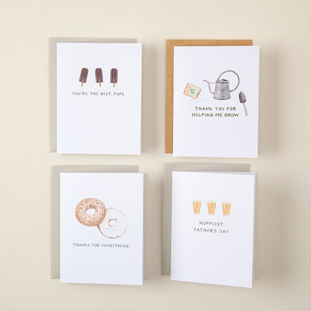Shop dad joke gifts for Father's Day - Pun Greeting Cards for Dad - Set of 4