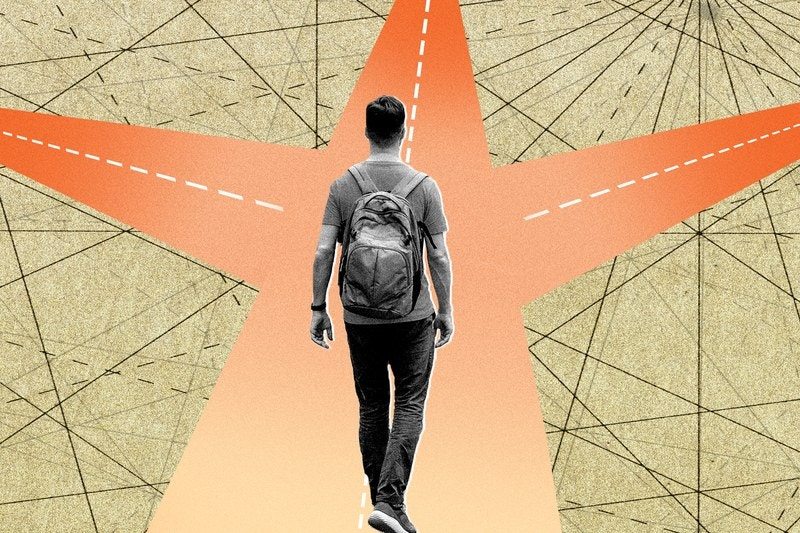  Person choosing Path