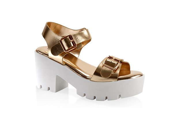 Double Buckle Chunky Platform Sandals