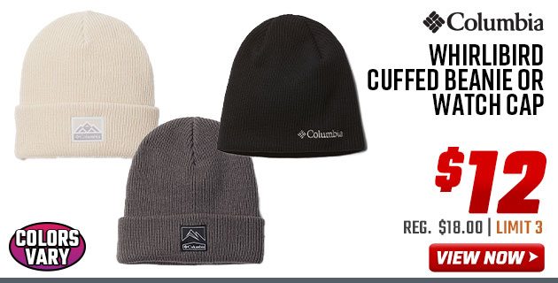 Columbia Whirlibird Cuffed Beanie or Watch Cap